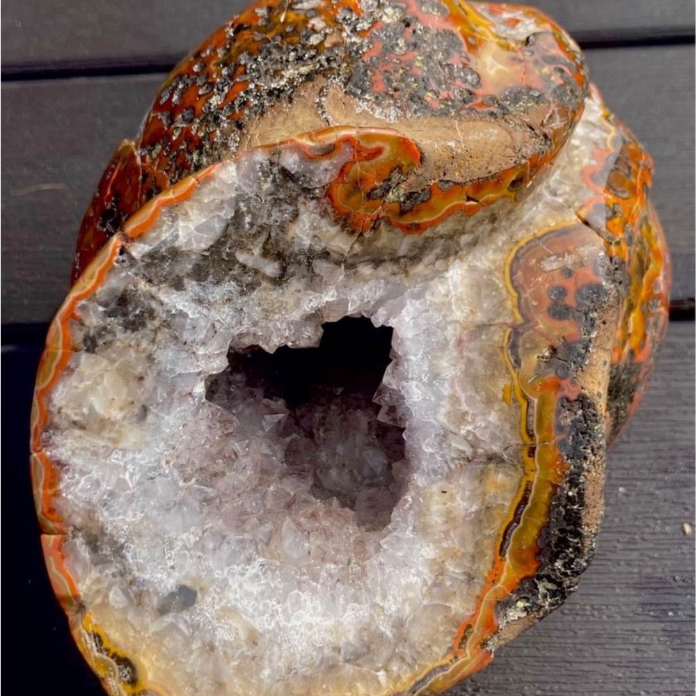 Natural Geode, very unique and brings luck and positivity.